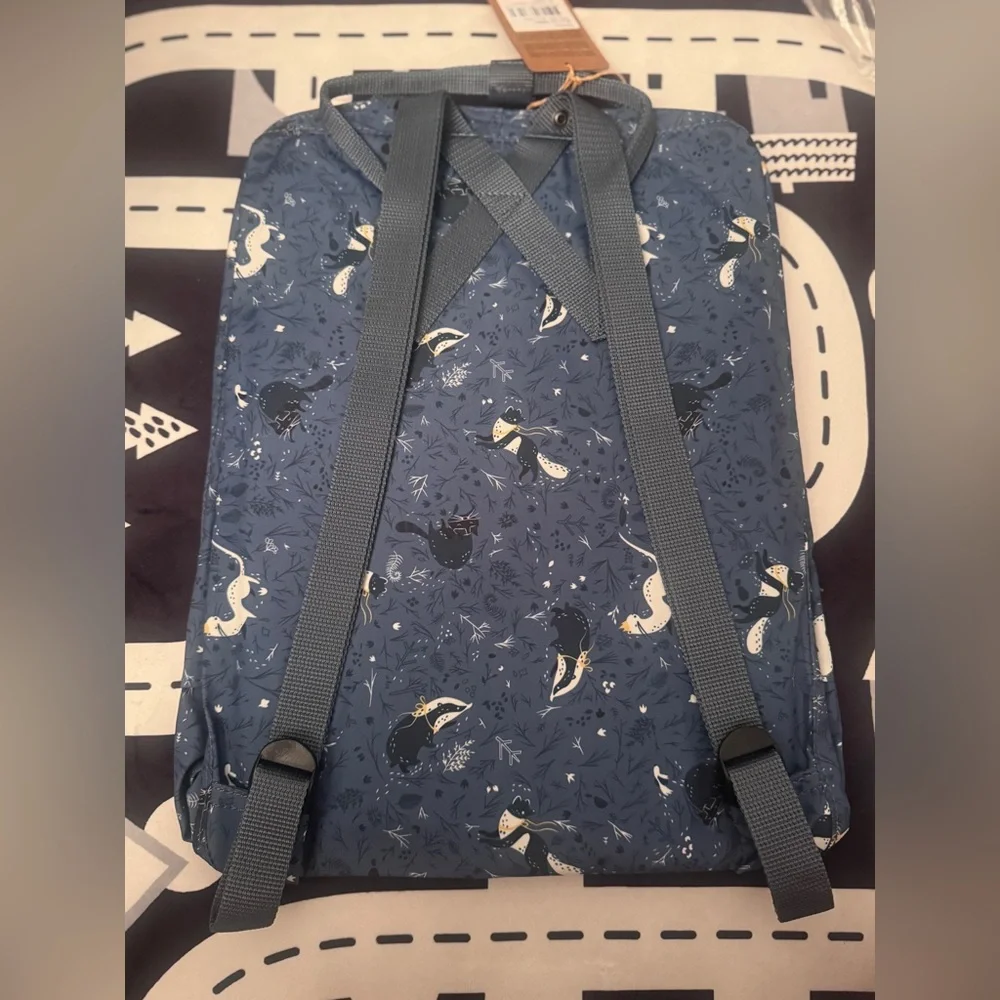 Fjallraven Kanken Navy Backpack with Animal Print - Picture 2 of 3